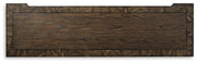Maylee Dark Brown Queen Upholstered Bed, Dresser, Chest and Nightstand - B947B12