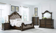 Maylee Dark Brown Upholstered Bedroom Set - Gate FurnitureBedroom Set