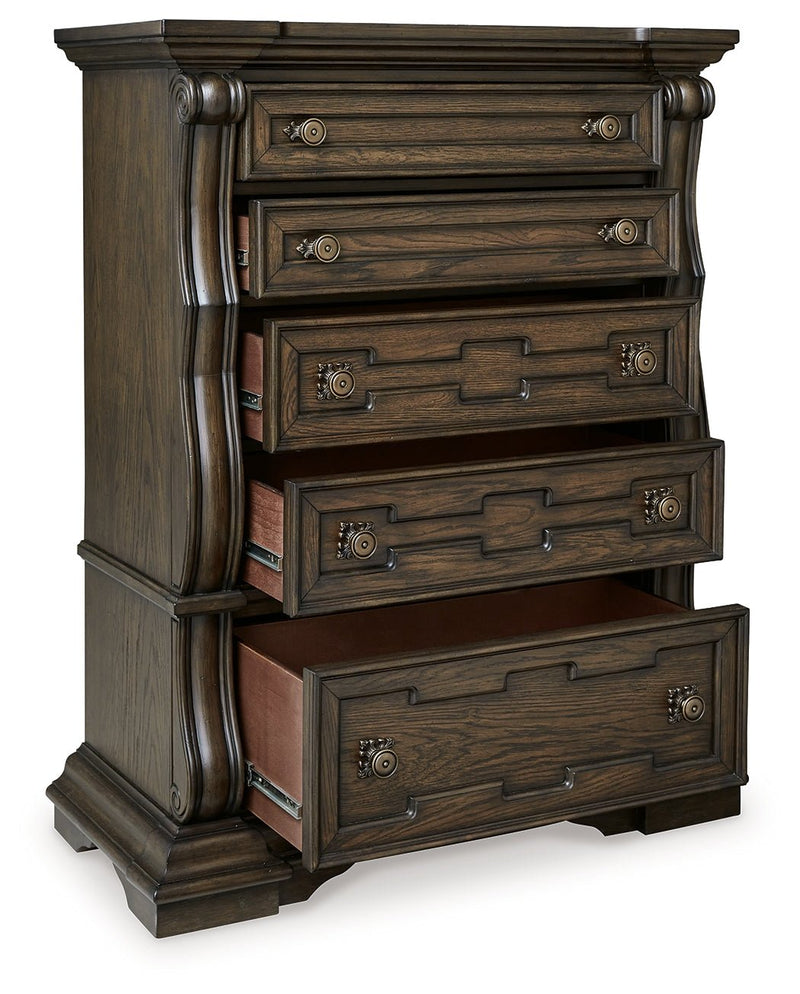 Maylee Dark Brown Upholstered Bedroom Set - Gate FurnitureBedroom Set
