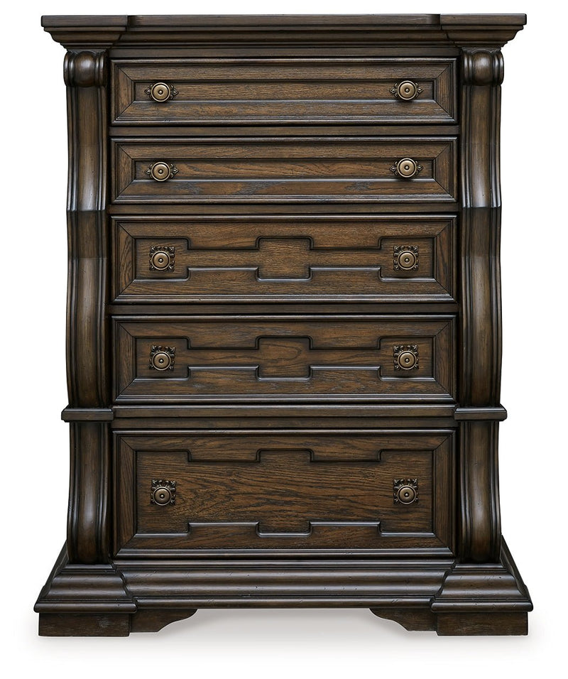 Maylee Dark Brown Upholstered Bedroom Set - Gate FurnitureBedroom Set