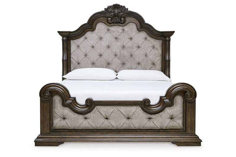 Maylee Dark Brown Upholstered Bedroom Set - Gate FurnitureBedroom Set