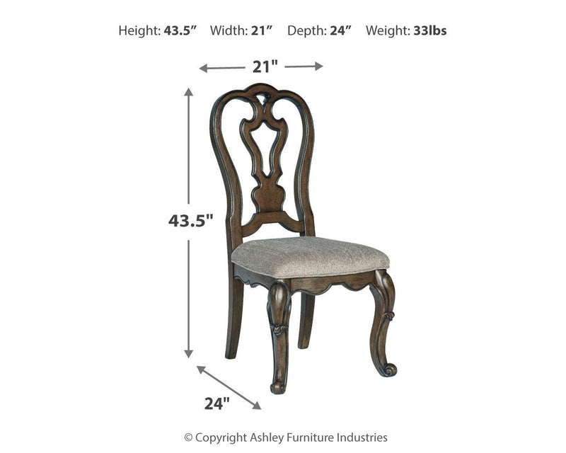 Maylee Dining Table and 10 Chairs in Dark Brown - PKG017123
