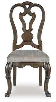 Maylee Dining Table and 10 Chairs with Storage in Dark Brown from Ashley - Luna Furniture