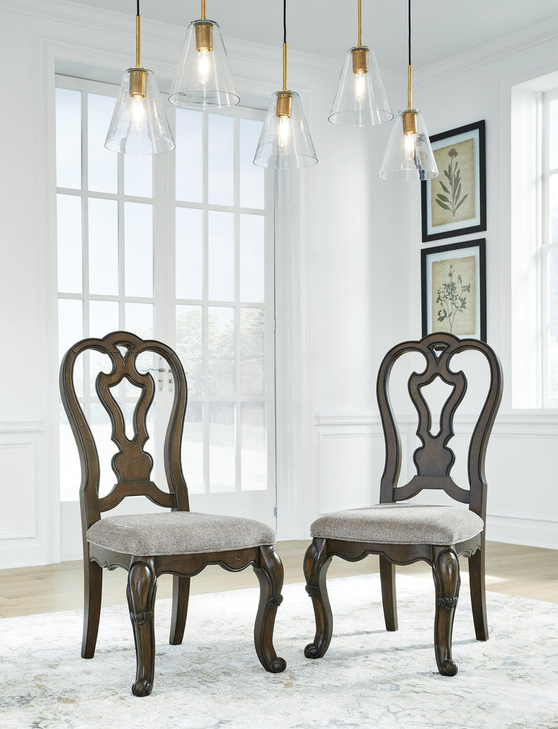 Maylee Dining Table and 4 Chairs and Bench in Dark Brown from Ashley - Luna Furniture
