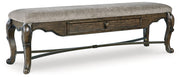 Maylee Dining Table and 4 Chairs and Bench in Dark Brown from Ashley - Luna Furniture