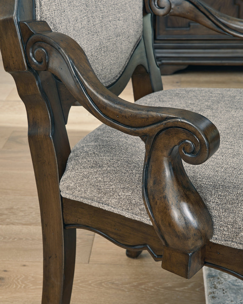 Maylee Dining Table and 4 Chairs and Bench in Dark Brown from Ashley - Luna Furniture
