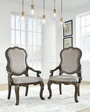 Maylee Dining Table and 4 Chairs and Bench in Dark Brown from Ashley - Luna Furniture