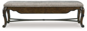 Maylee Dining Table and 4 Chairs and Bench with Storage in Dark Brown from Ashley - Luna Furniture