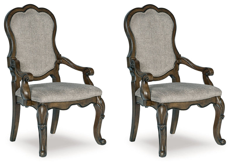 Maylee Dining Table and 4 Chairs and Bench with Storage in Dark Brown from Ashley - Luna Furniture