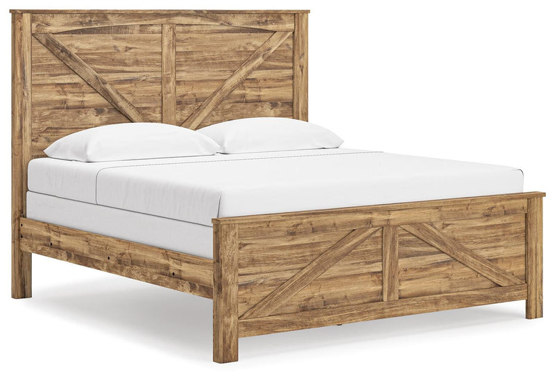 Maystonna Brown King Crossbuck Panel Bed - PCB1580B6