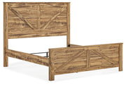 Maystonna Brown King Crossbuck Panel Bed - PCB1580B6