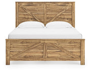 Maystonna Brown King Crossbuck Panel Bed - PCB1580B6