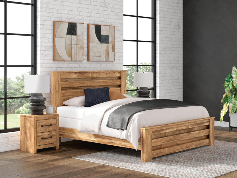 Maystonna Brown King Panel Bed - PCB1580B7