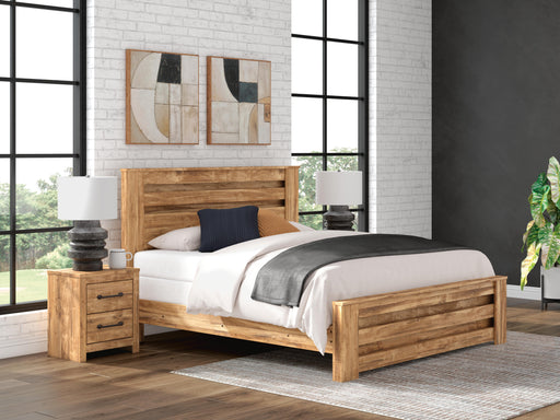 Maystonna Brown King Panel Bed - PCB1580B7