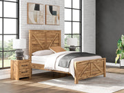 Maystonna Brown Queen Crossbuck Panel Bed - PCB1580B2
