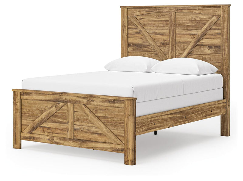 Maystonna Brown Queen Crossbuck Panel Bed - PCB1580B2