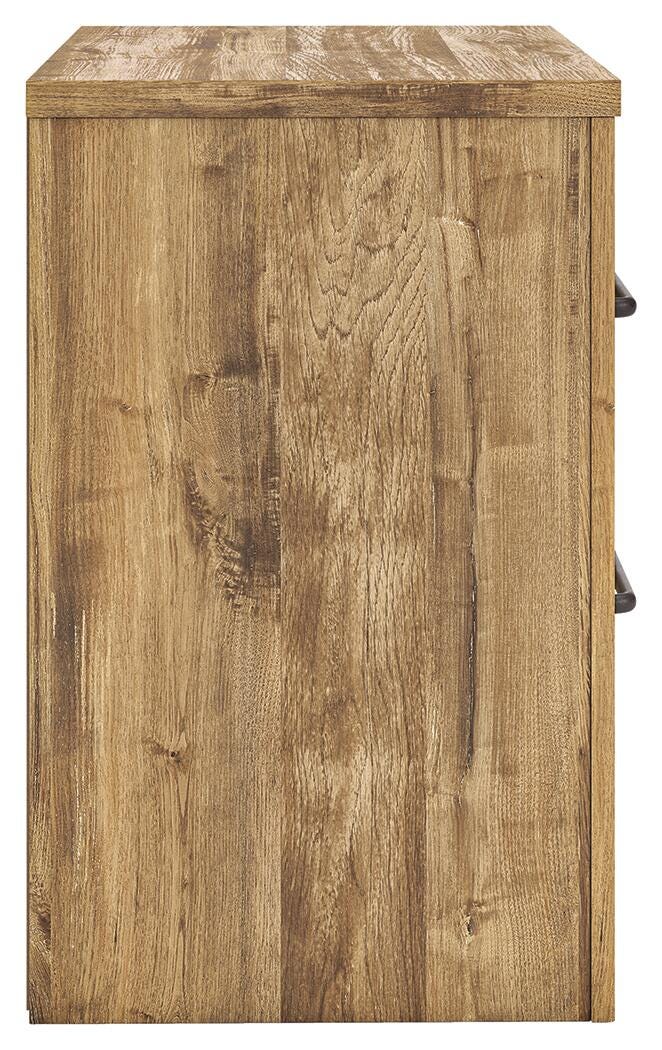 Maystonna King Crossbuck Panel Bed, Dresser, Mirror and Nightstand - PCB1580B9