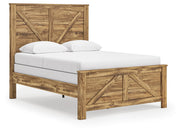 Maystonna Queen Crossbuck Panel Bed, Dresser and Mirror - PCB1580B3