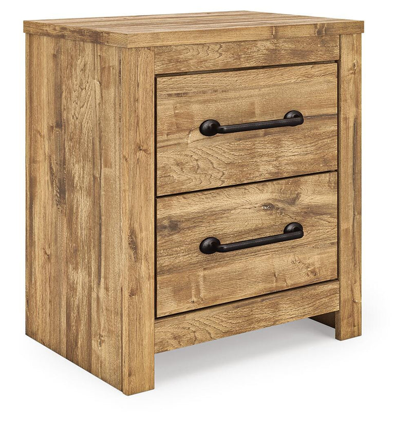 Maystonna Queen Crossbuck Panel Bed, Dresser, Mirror and Nightstand - PCB1580B8
