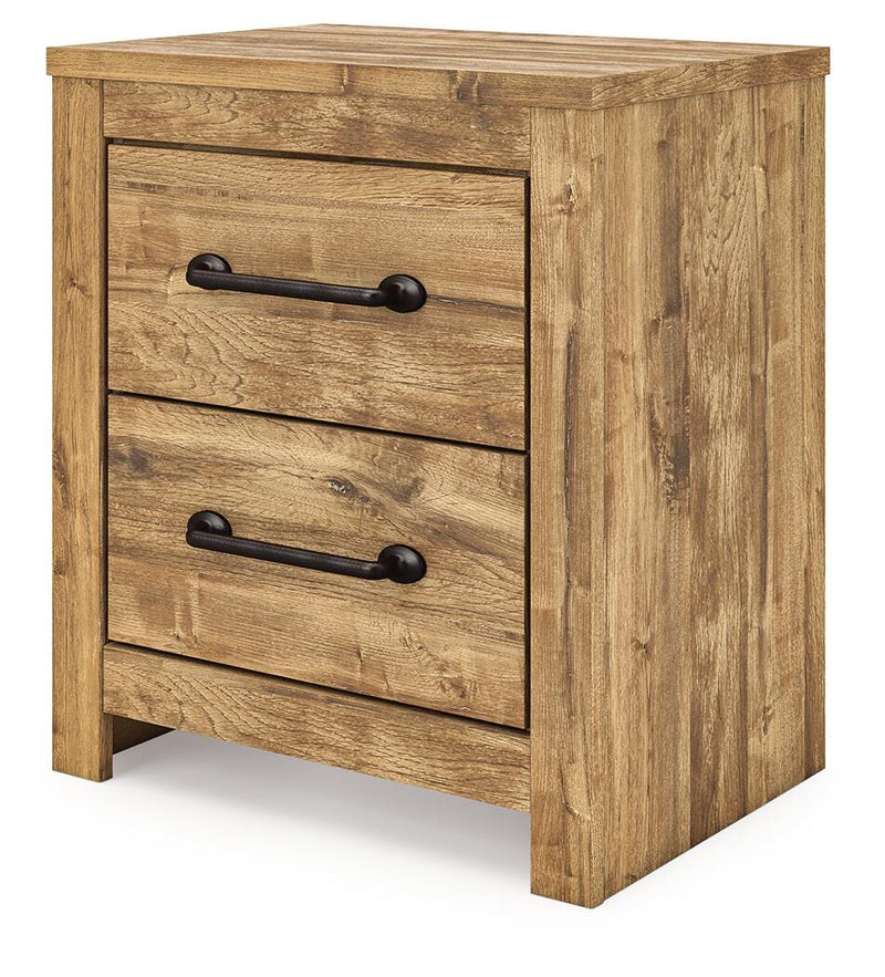 Maystonna Queen Crossbuck Panel Bed, Dresser, Mirror and Nightstand - PCB1580B8