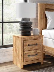 Maystonna Queen Crossbuck Panel Bed, Dresser, Mirror and Nightstand - PCB1580B8