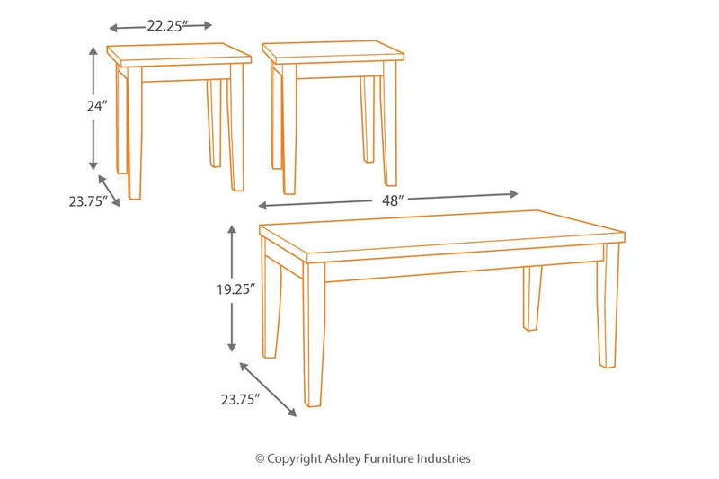 Maysville Black Table (Set of 3) - Gate FurnitureOccasional Table Set