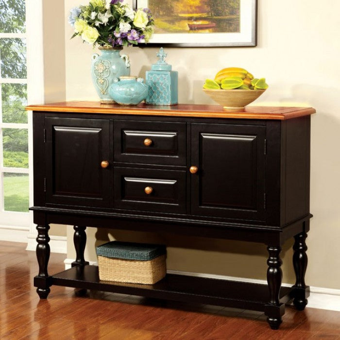 Mayville Black/Antique Oak Server - CM3431SV