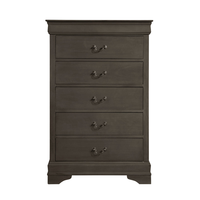 Mayville Stained Gray Sleigh Bedroom Set - Gate FurnitureBedroom Set