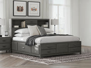 Mazing Gray King Storage Bed - PCB478B6