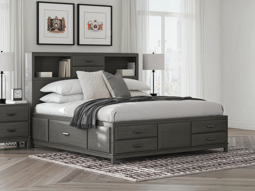 Mazing Gray King Storage Bed - PCB478B6