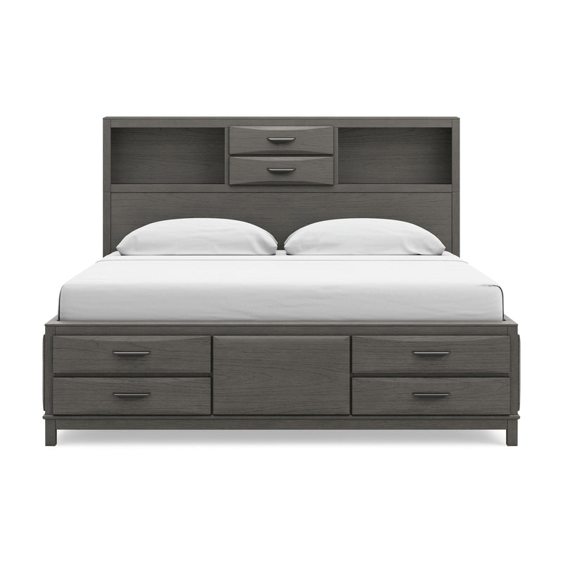 Mazing Gray King Storage Bed - PCB478B6