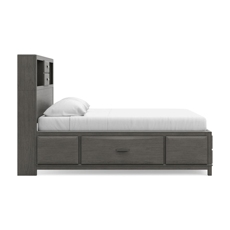Mazing Gray King Storage Bed - PCB478B6