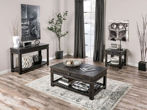 McAllen Rustic Black Sofa Table - EM4009BK-S