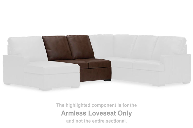 McDowlan Coffee Armless Loveseat - PC4850434