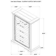 McKinney 5-drawer Bedroom Chest of Drawers Vintage White - 215875