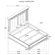 McKinney Queen LED Light Panel Bed Vintage White - 215871Q