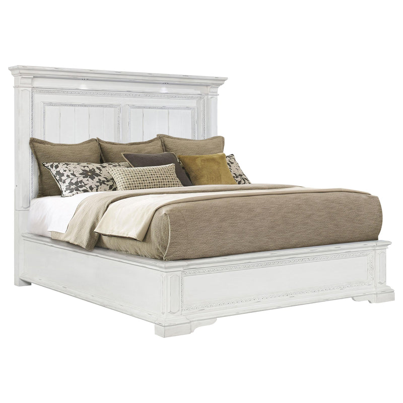 McKinney Queen LED Light Panel Bed Vintage White - 215871Q