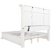 McKinney Queen LED Light Panel Bed Vintage White - 215871Q