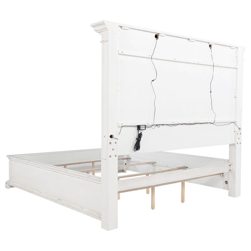 McKinney Queen LED Light Panel Bed Vintage White - 215871Q