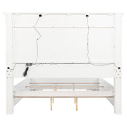 McKinney Queen LED Light Panel Bed Vintage White - 215871Q