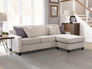Mcloughlin Upholstered Sloped Arm Sectional Sofa Platinum - 501840