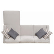 Mcloughlin Upholstered Sloped Arm Sectional Sofa Platinum - 501840