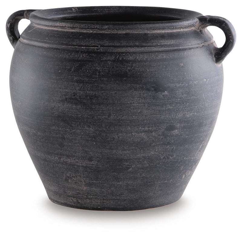 Meadie Distressed Black Vase - A2000790