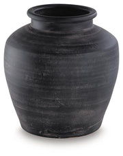 Meadie Distressed Black Vase - A2000791