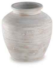 Meadie Distressed White Vase - A2000788