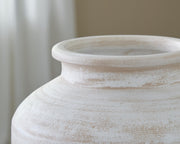 Meadie Distressed White Vase - A2000788