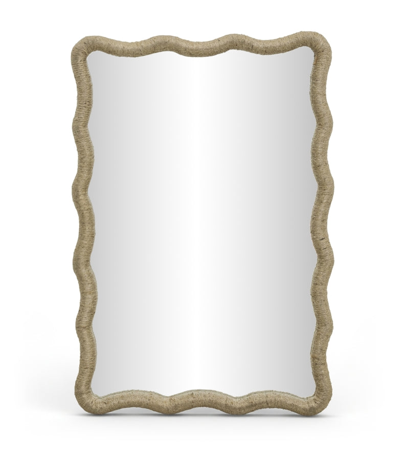 Meadow 24" W x 36" H Jute Rope Frame Mirror in Natural - 66017Natural-M