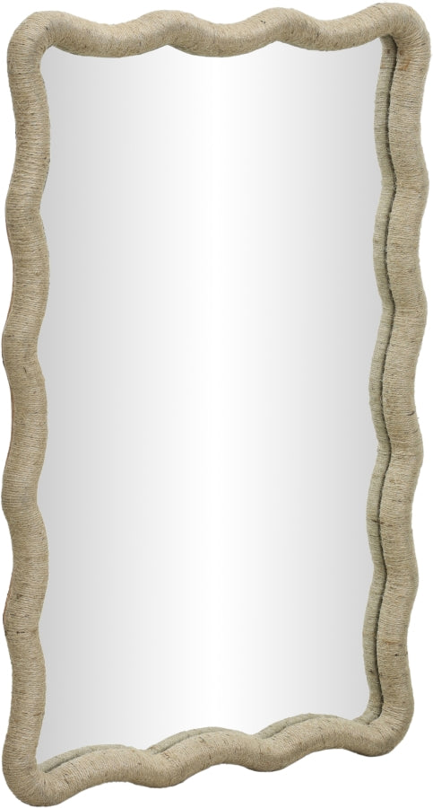 Meadow 24" W x 36" H Jute Rope Frame Mirror in Natural - 66017Natural-M