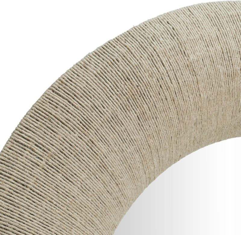 Meadow 36" W x 36" H 36" Jute Rope Frame Mirror in Natural - 66018Natural-M