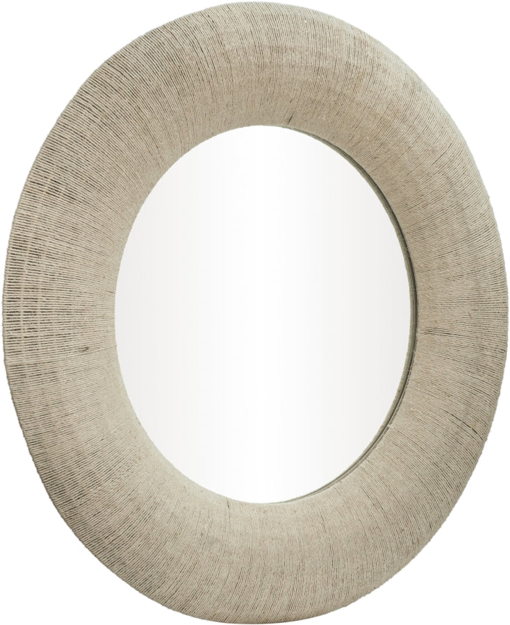 Meadow 48" W x 48" H 48" Jute Rope Frame Mirror in Natural - 66019Natural-M